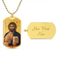 Jesus Christ Pantocrator Vatopedi dog tag necklace
