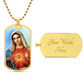 Immaculate Heart of Mary Pendant Necklace, Catholic Jewelry