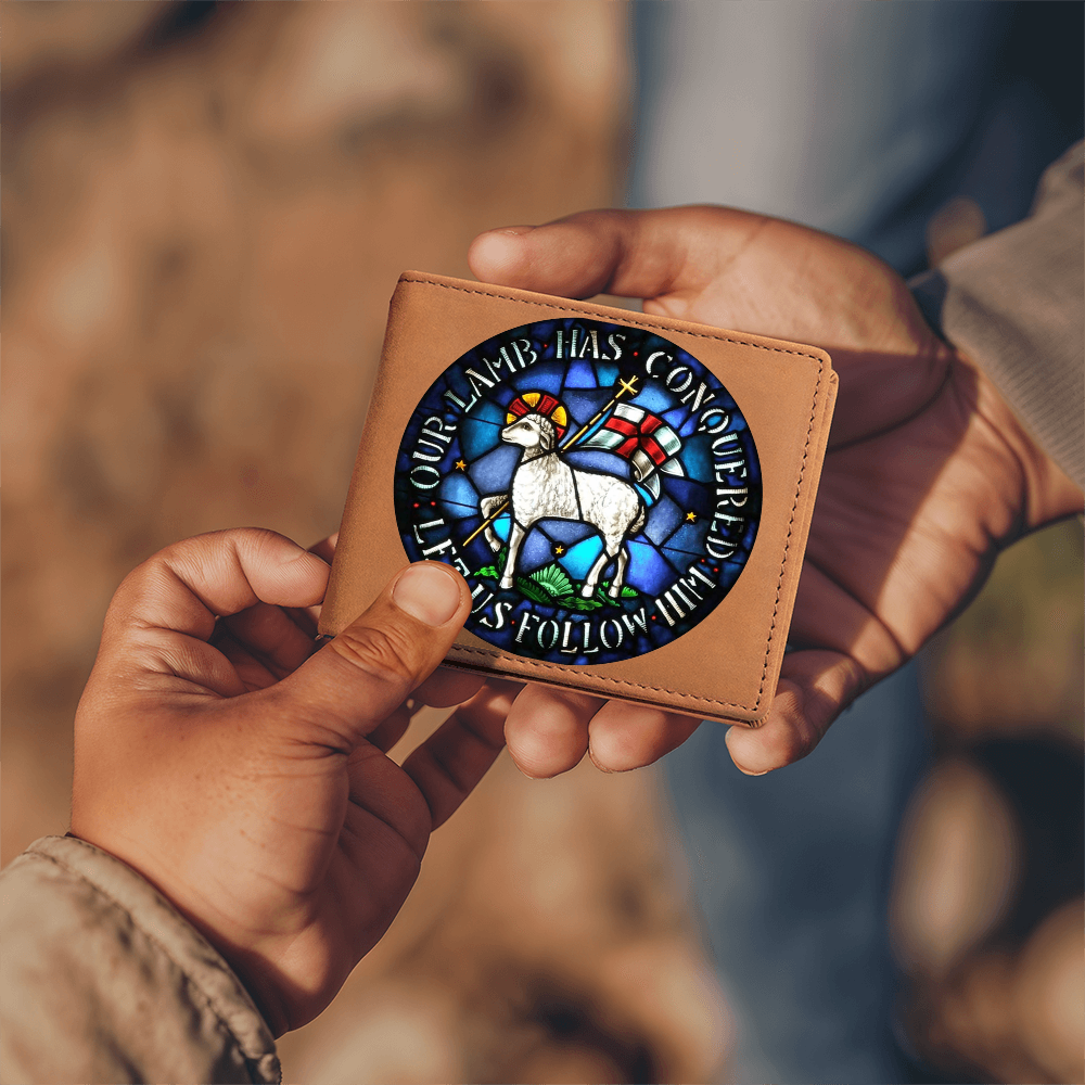Lamb of God Agnus Dei Leather Wallet