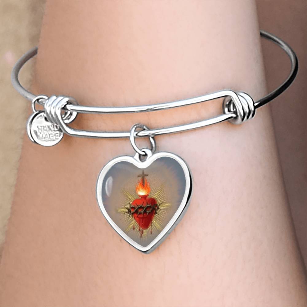 Sacred Heart Jesus Bracelet Bangle
