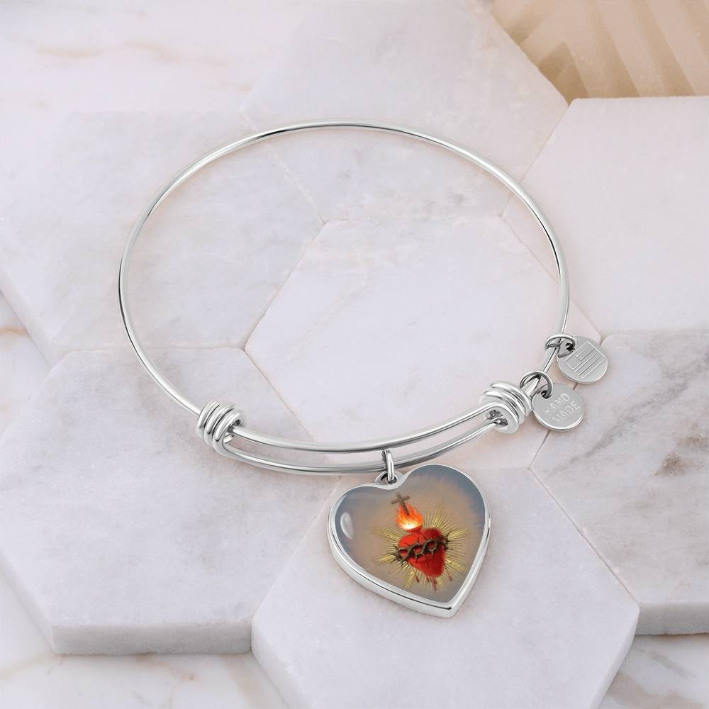 Sacred Heart Jesus Bracelet Bangle