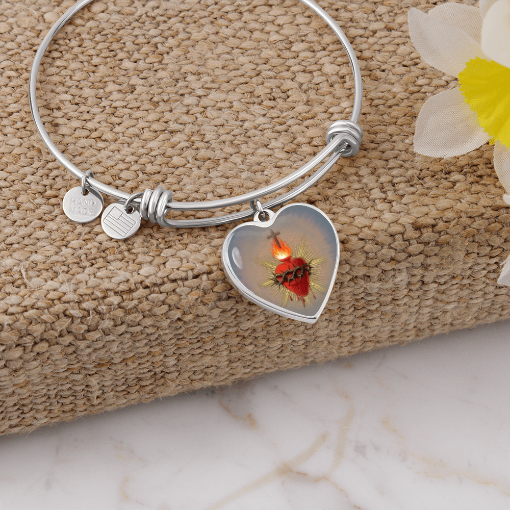 Sacred Heart Jesus Bracelet Bangle