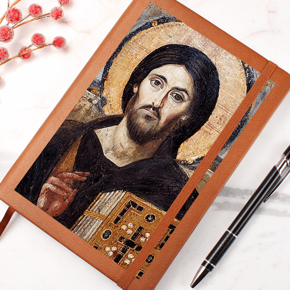 Christ Pantocrator of Sinai Orthodx Icon Leather Journal