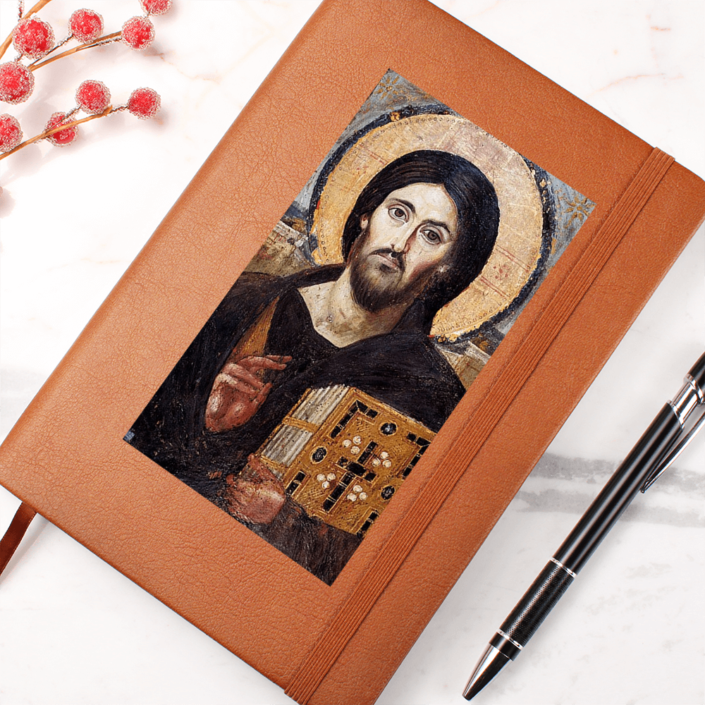 Jesus Christ Pantocrator of Sinai Leather Journal