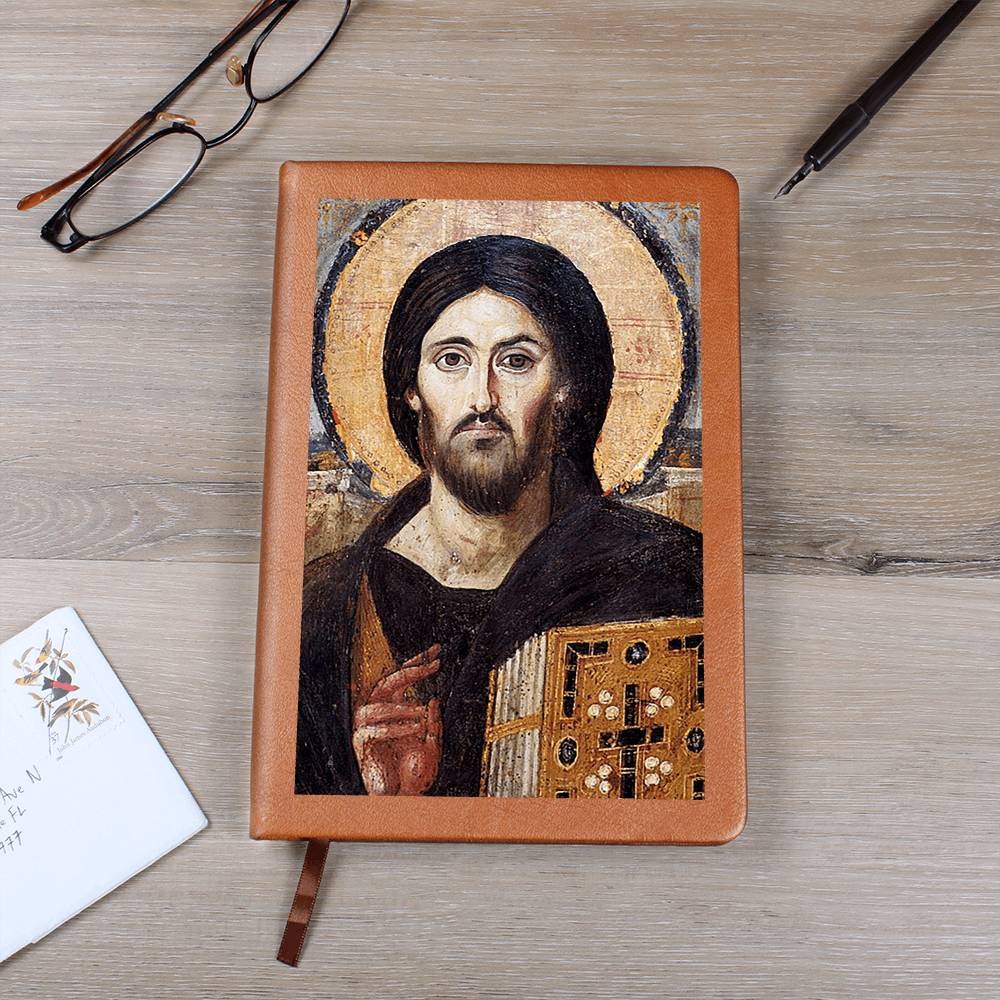 Christ Pantocrator of Sinai Orthodx Icon Leather Journal