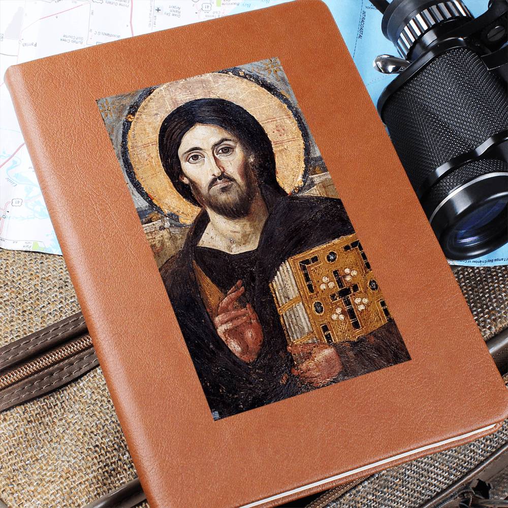 Jesus Christ Pantocrator of Sinai Leather Journal