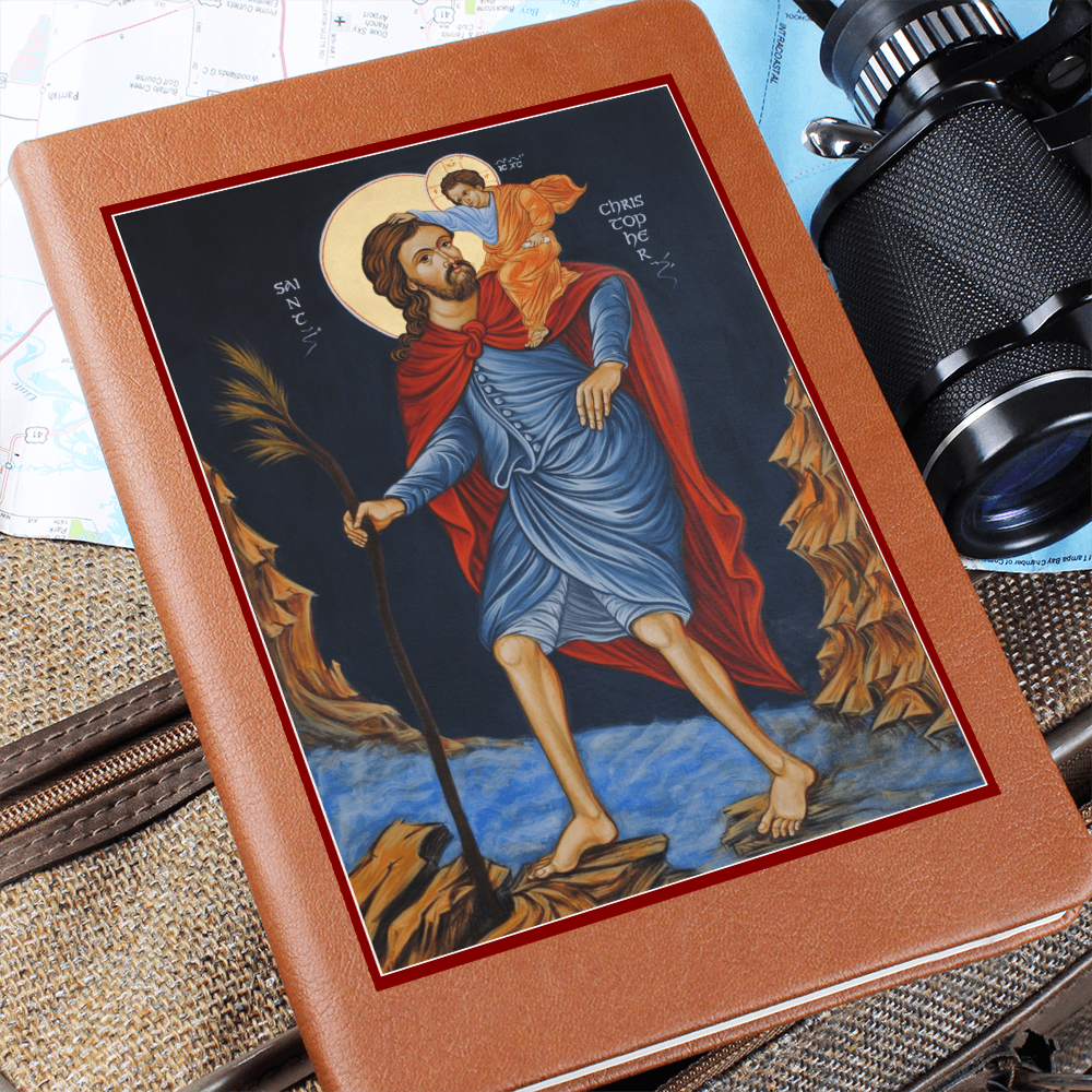 Saint Christopher Leather Journal