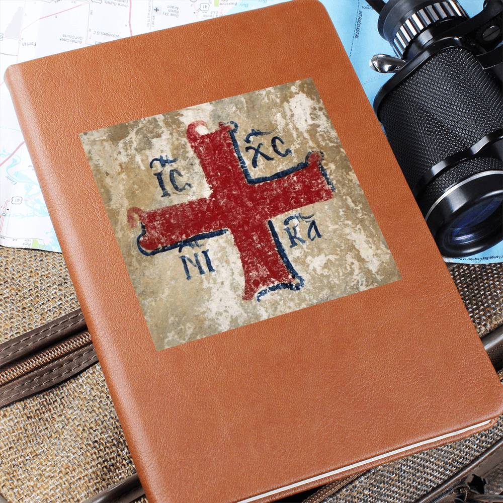 Jesus Christ Conquers IC XC NIKA Christogram Leather Journal