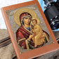 Theotokos Icon Leather Journal, Orthdox Icon Leather Notebook