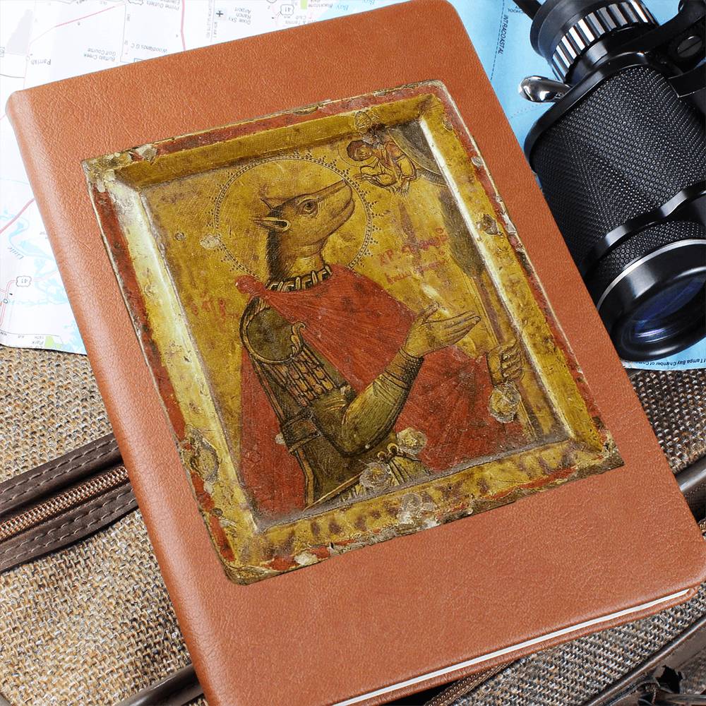 Dog Headed Christopher Orthodox Icon Leather Journal
