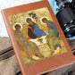 Holy Trinity Leather Journal Orthodox Icon by Andrey Rublev
