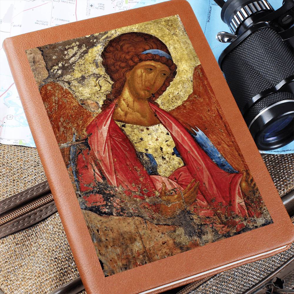 Archangel Michael Orthodox Icon by Andrey Rublev Leather Journal