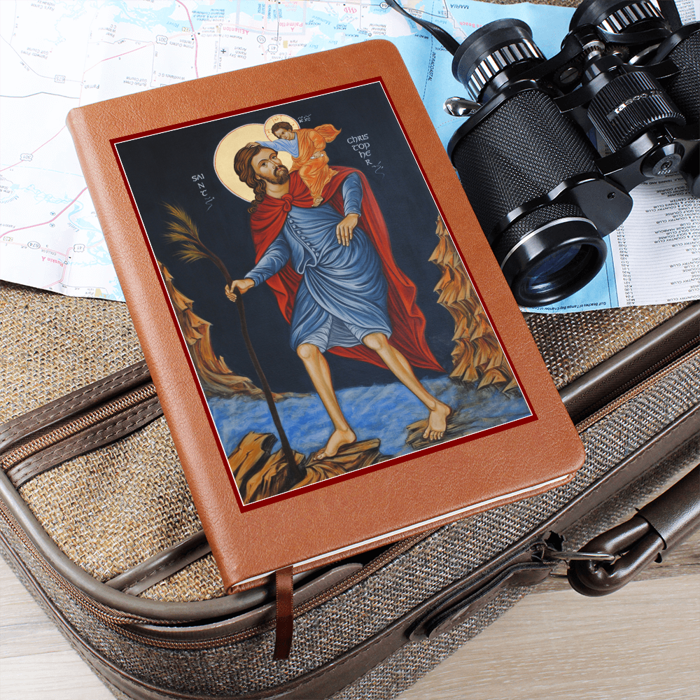 Saint Christopher Leather Journal