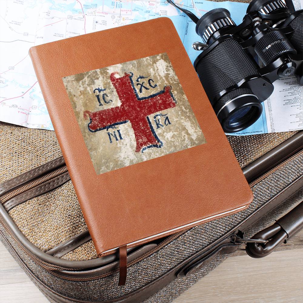 Jesus Christ Conquers IC XC NIKA Christogram Leather Journal