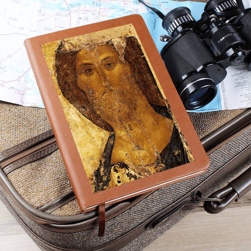 Christ Saviour Orthodox Icon by Anfrey Rublev Leather Journal
