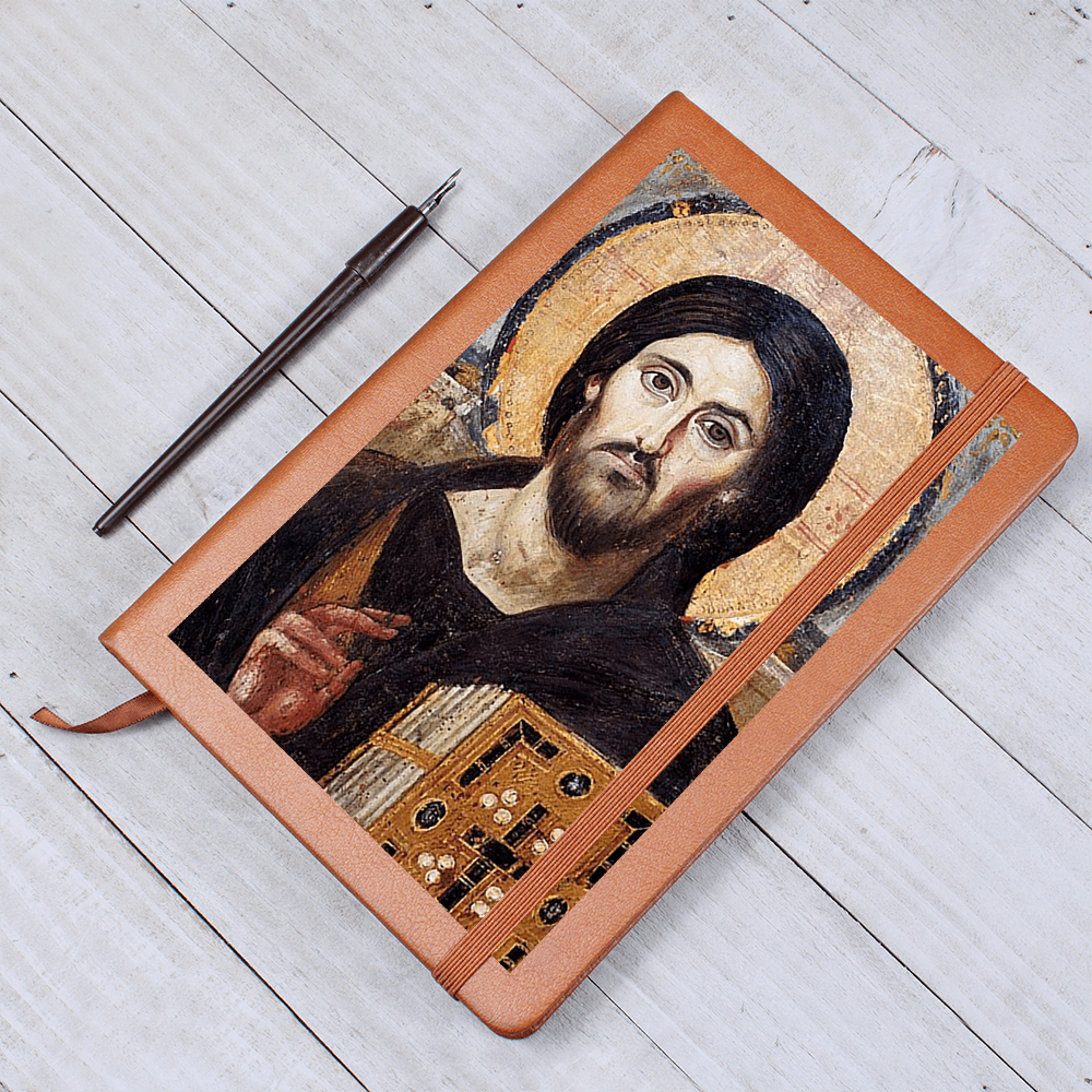 Christ Pantocrator of Sinai Orthodx Icon Leather Journal