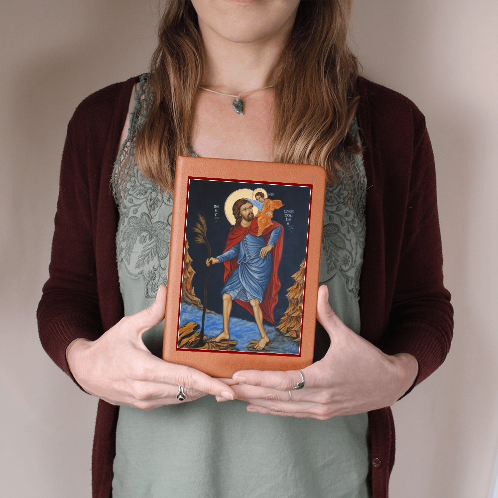 Saint Christopher Leather Journal