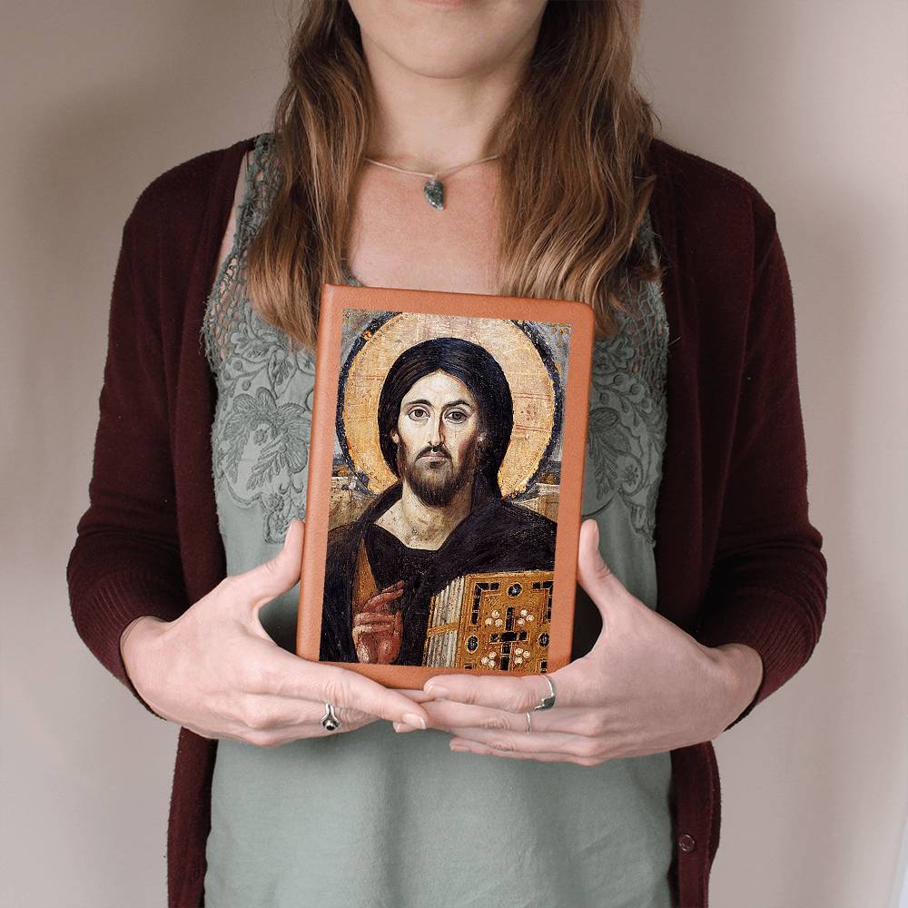 Christ Pantocrator of Sinai Orthodx Icon Leather Journal