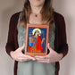 Dog Head St Christopher Orthodox Icon Leather Journal