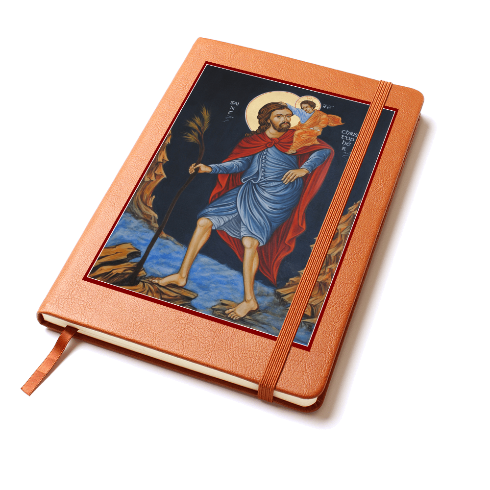 Saint Christopher Leather Journal