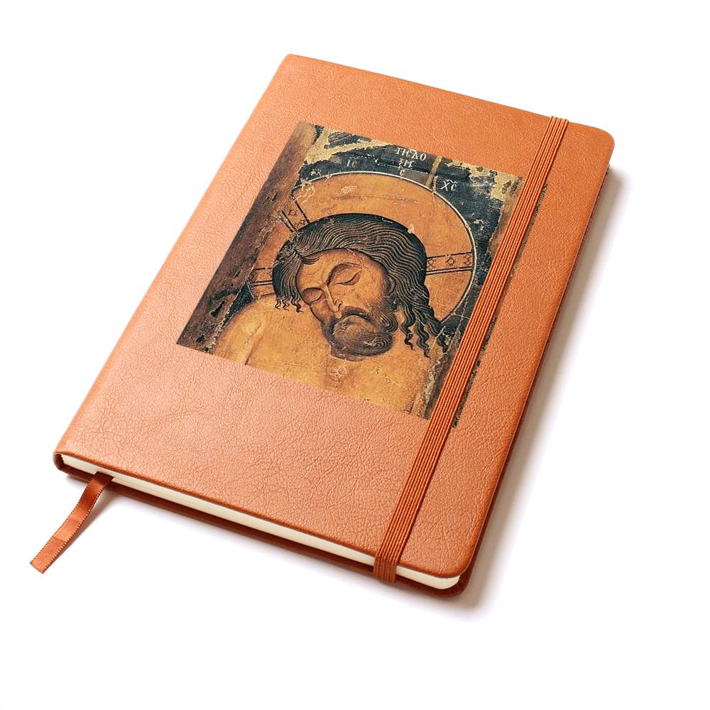 Extreme Humility Orthodox Icon Christ the Bridegroom Leather Journal