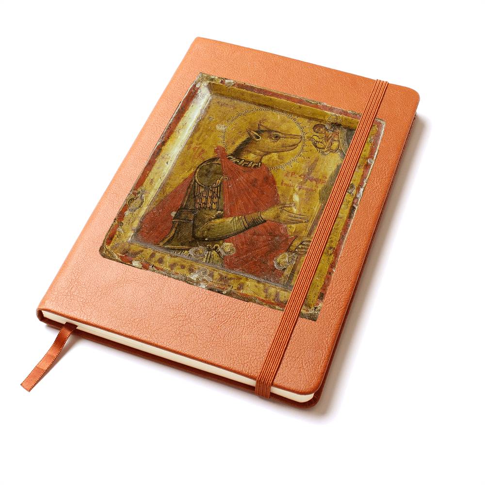 Dog Headed Christopher Orthodox Icon Leather Journal