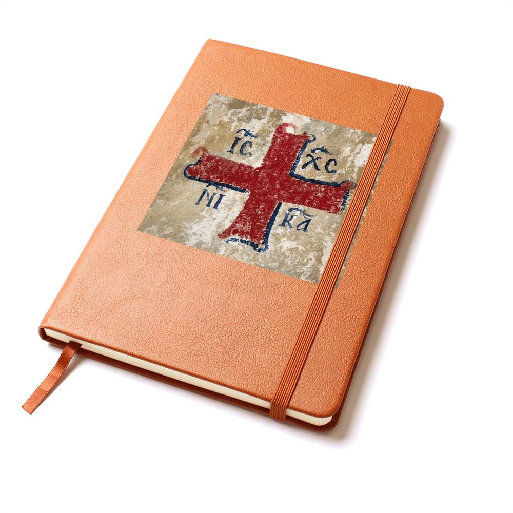 Jesus Christ Conquers IC XC NIKA Christogram Leather Journal