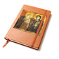 Christ and Abbot Menas Orthodox Icon Leather Journal