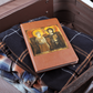 Christ and Abbot Menas Orthodox Icon Leather Journal