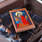 Dog Head St Christopher Orthodox Icon Leather Journal