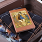 Holy Trinity Leather Journal Orthodox Icon by Andrey Rublev