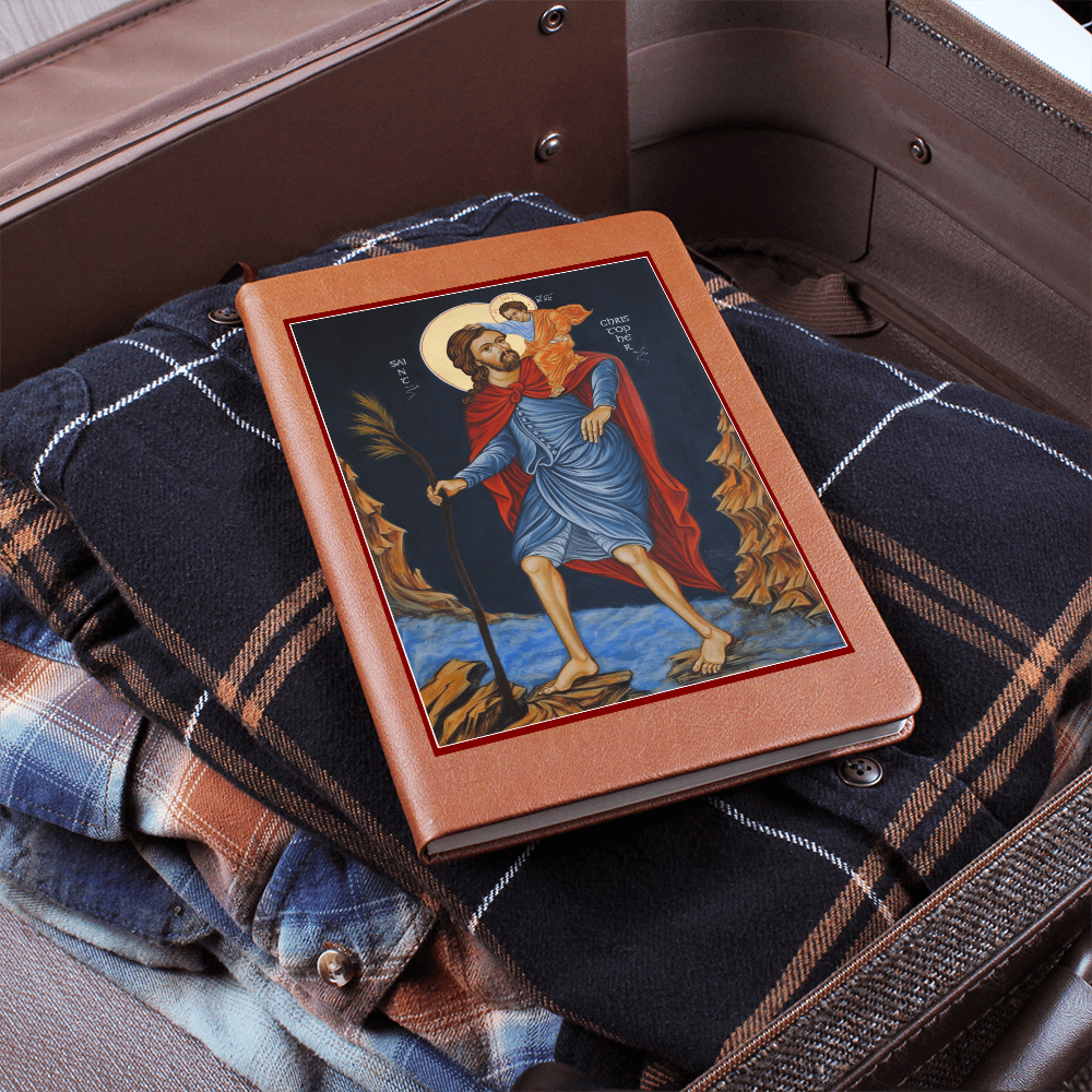 Saint Christopher Leather Journal