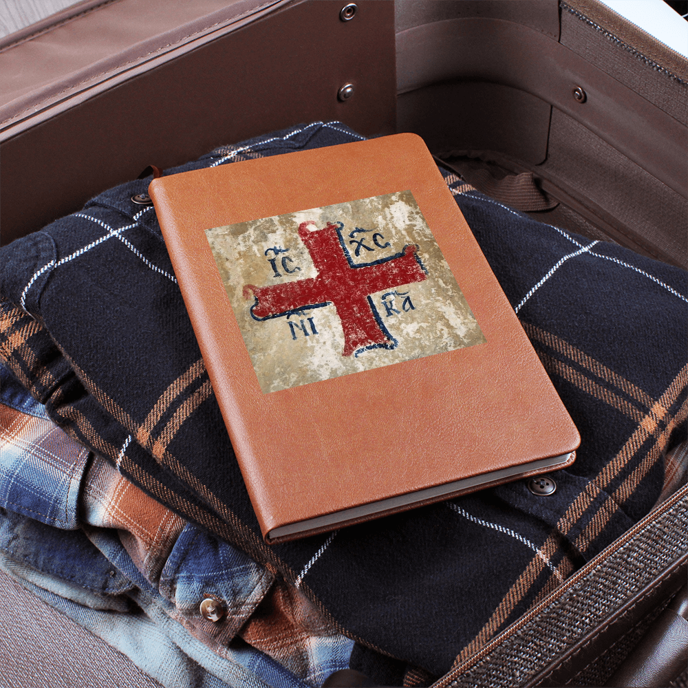 Jesus Christ Conquers IC XC NIKA Christogram Leather Journal