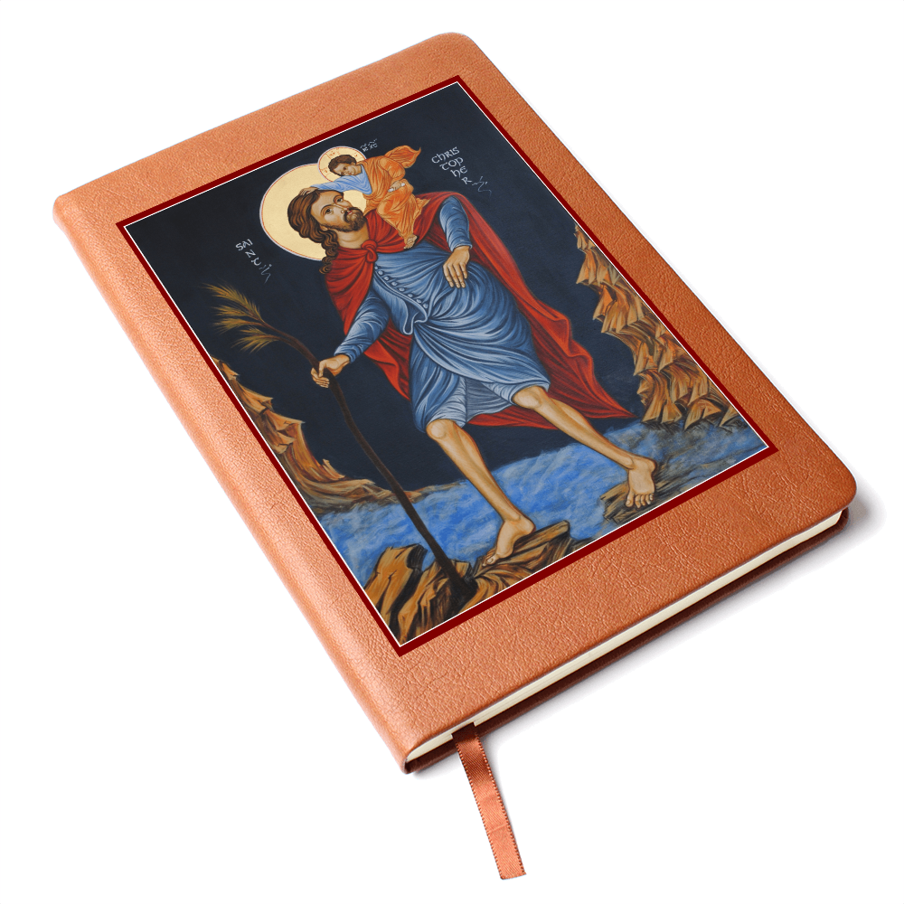 Saint Christopher Leather Journal