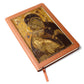 Theotokos Vladimir Leather Journal, Orthodox Icon Leather Notebook