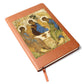Holy Trinity Leather Journal Orthodox Icon by Andrey Rublev