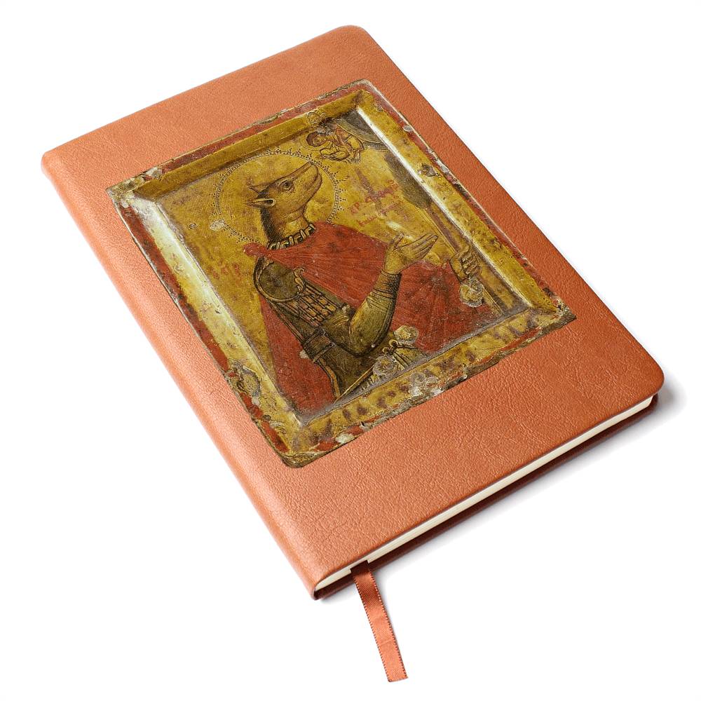 Dog Headed Christopher Orthodox Icon Leather Journal