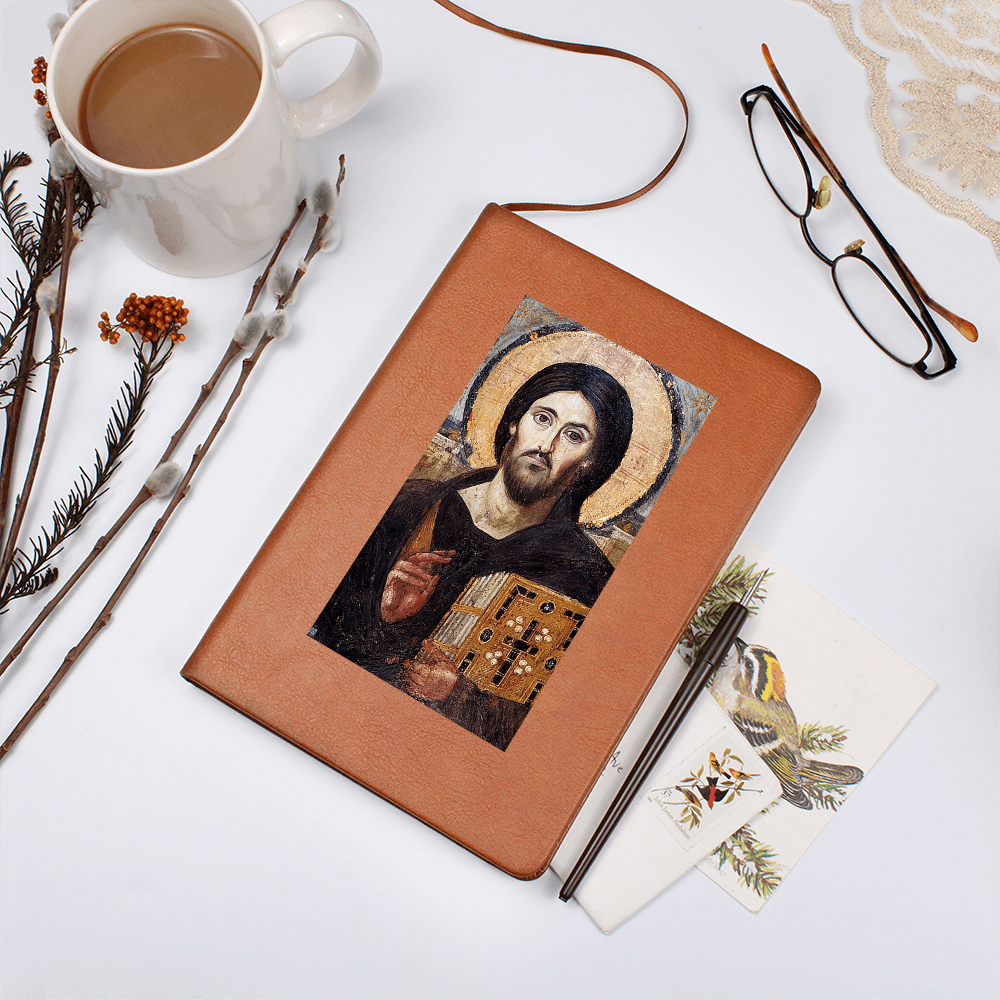 Jesus Christ Pantocrator of Sinai Leather Journal
