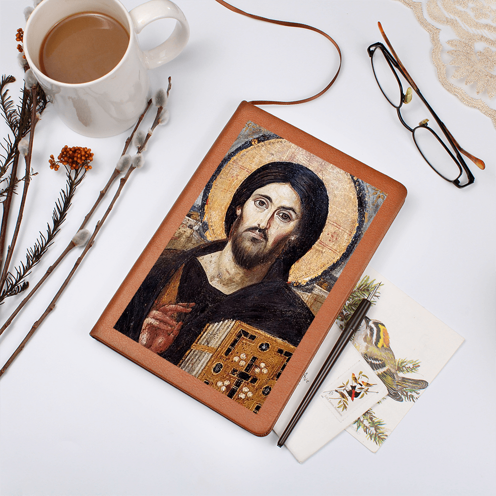 Christ Pantocrator of Sinai Orthodx Icon Leather Journal