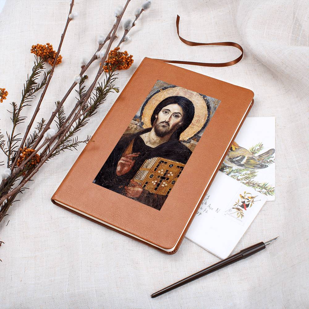 Jesus Christ Pantocrator of Sinai Leather Journal