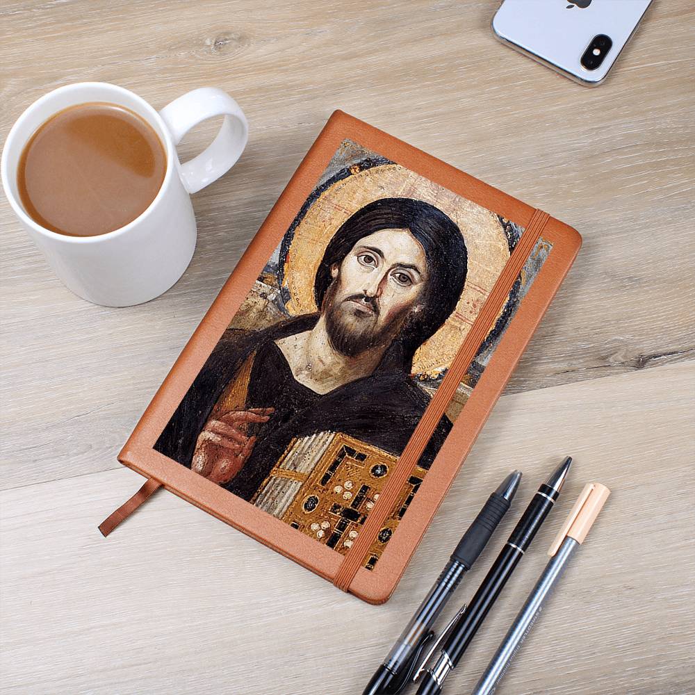 Christ Pantocrator of Sinai Orthodx Icon Leather Journal