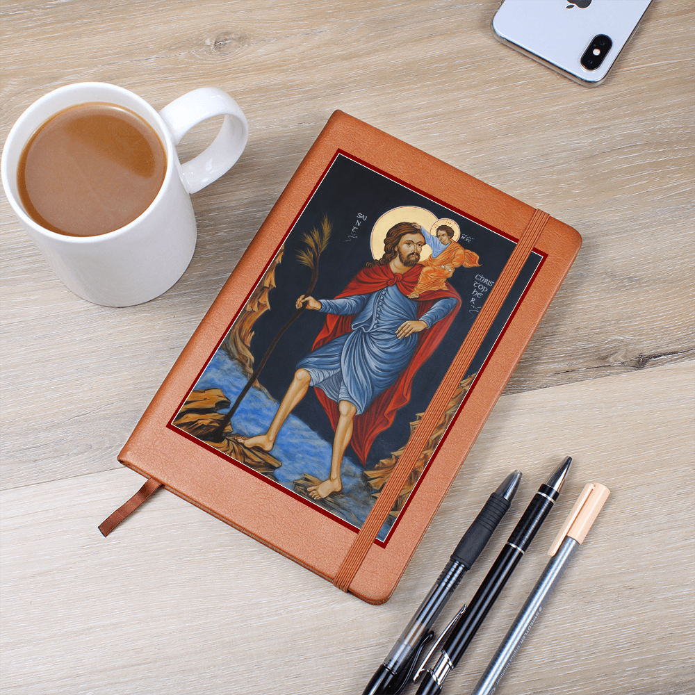Saint Christopher Leather Journal