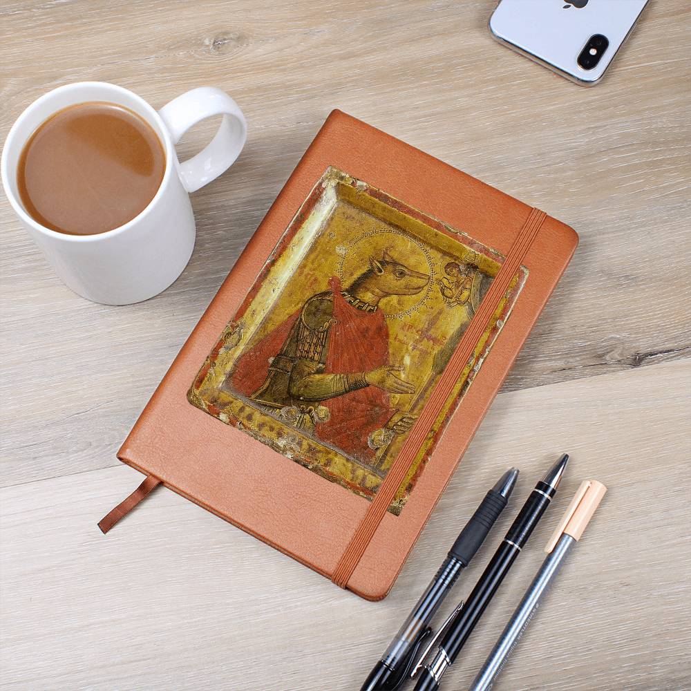 Dog Headed Christopher Orthodox Icon Leather Journal
