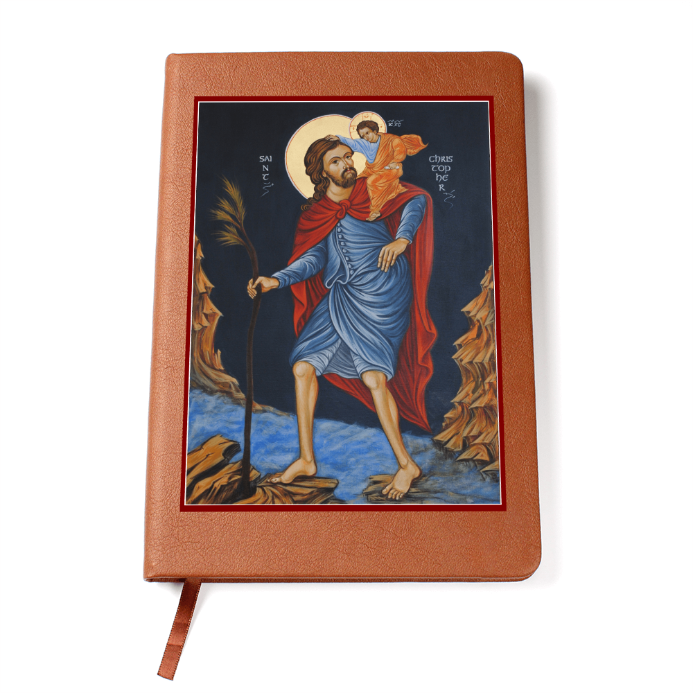 Saint Christopher Leather Journal
