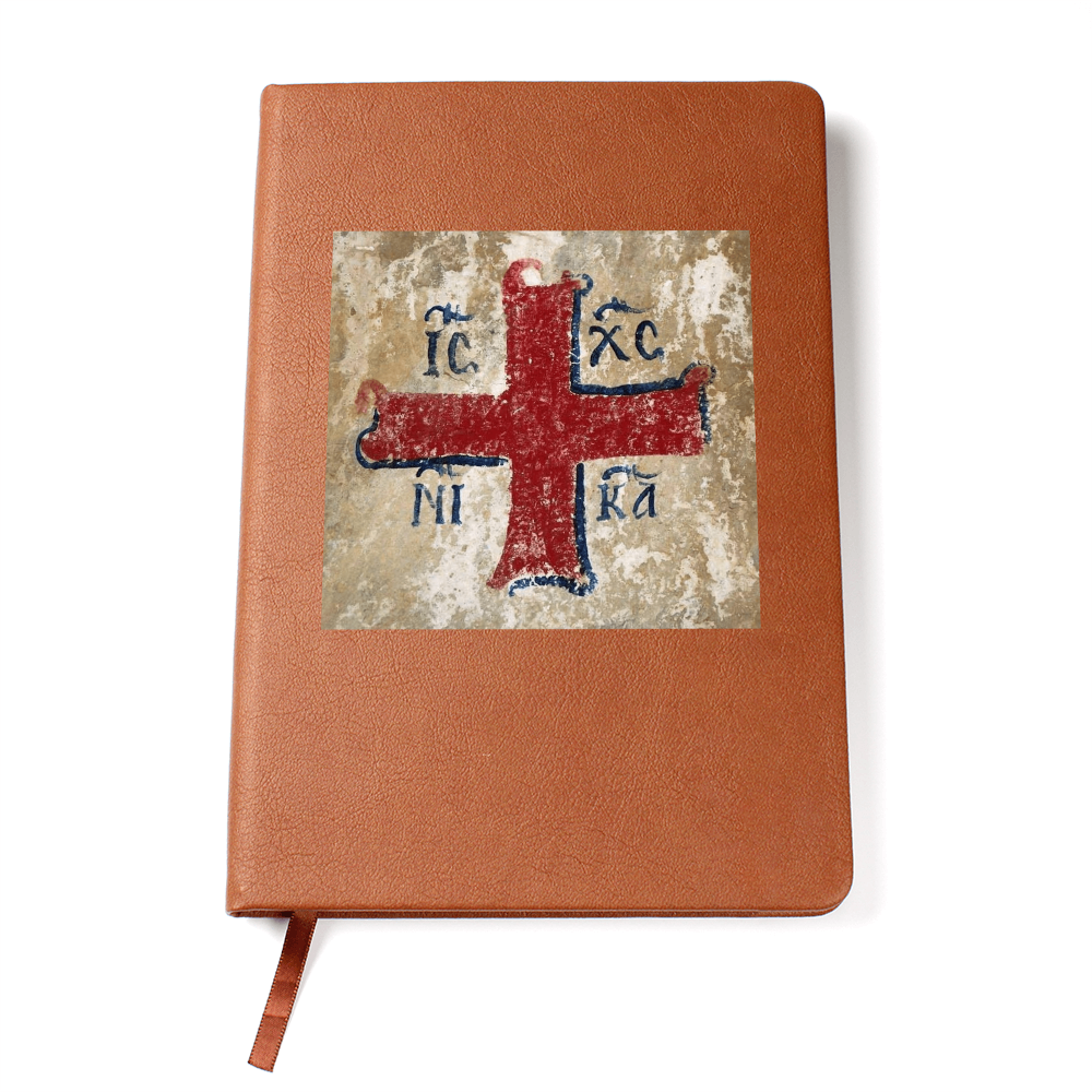 Jesus Christ Conquers IC XC NIKA Christogram Leather Journal