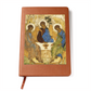 Holy Trinity Leather Journal Orthodox Icon by Andrey Rublev