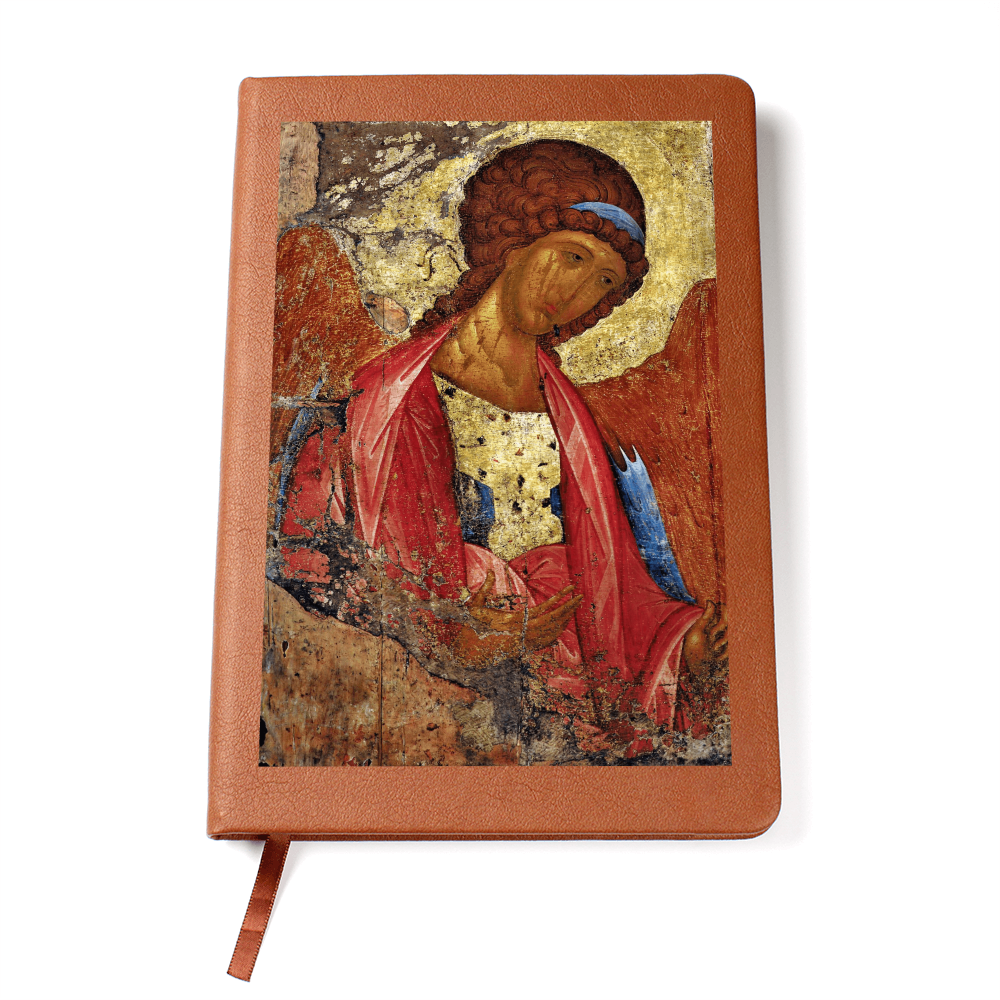 Archangel Michael Orthodox Icon by Andrey Rublev Leather Journal