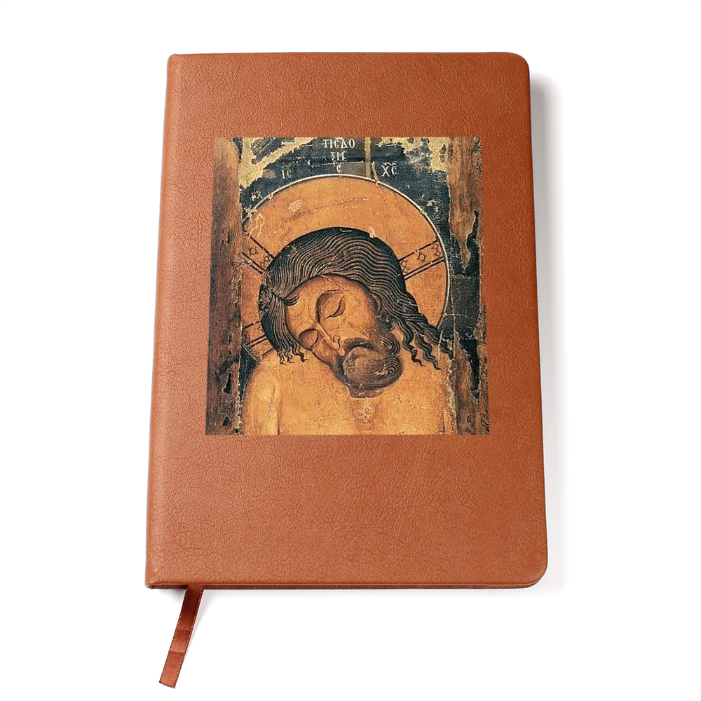 Extreme Humility Orthodox Icon Christ the Bridegroom Leather Journal
