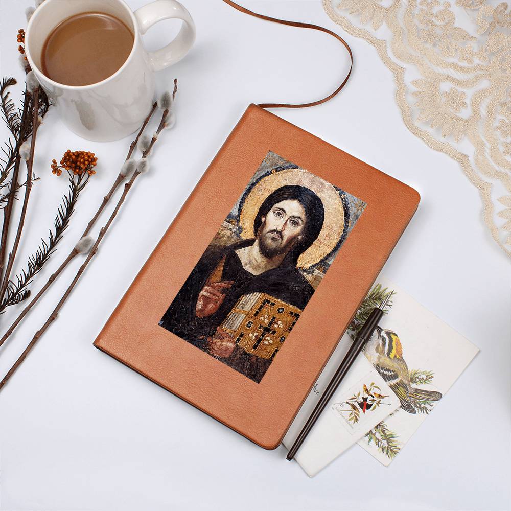 Jesus Christ Pantocrator of Sinai Leather Journal