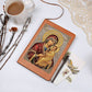 Theotokos Icon Leather Journal, Orthdox Icon Leather Notebook